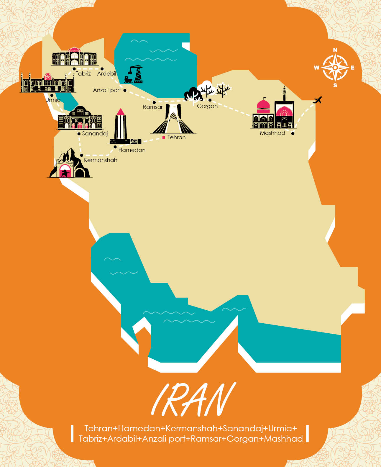 Iran West to North tour: 17 days itinerary, info