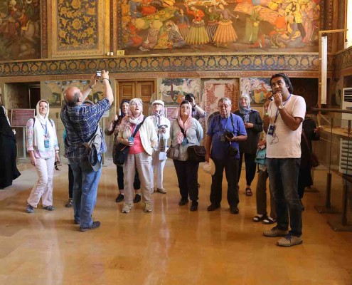 Tourists in Isfahan