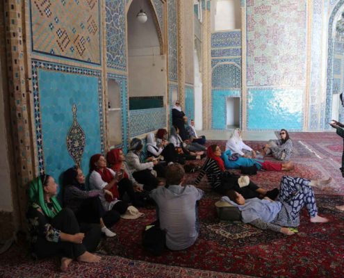 Tourists in Yazd