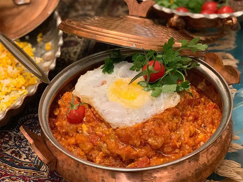 Mirza ghasemi persian food 