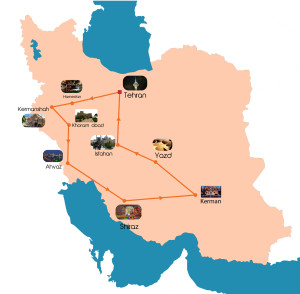 mapa de irán