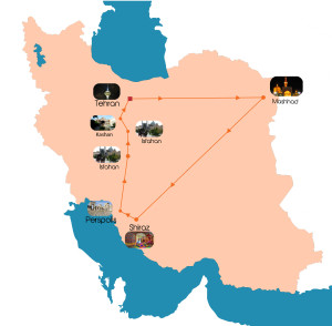 mapa de irán