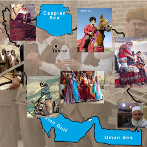 Mapa de nómadas de Irán