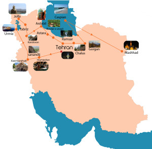 mapa do Irã